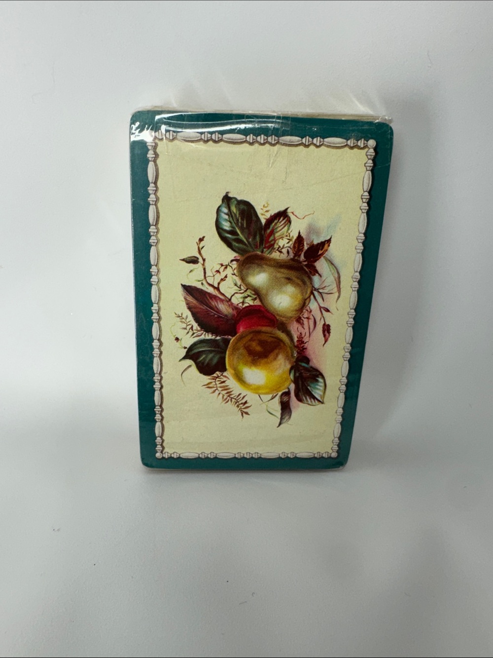 Vintage USPC Co. Playing Cards w/ Blue 1 Pack Tax Stamp- pear & fruit
